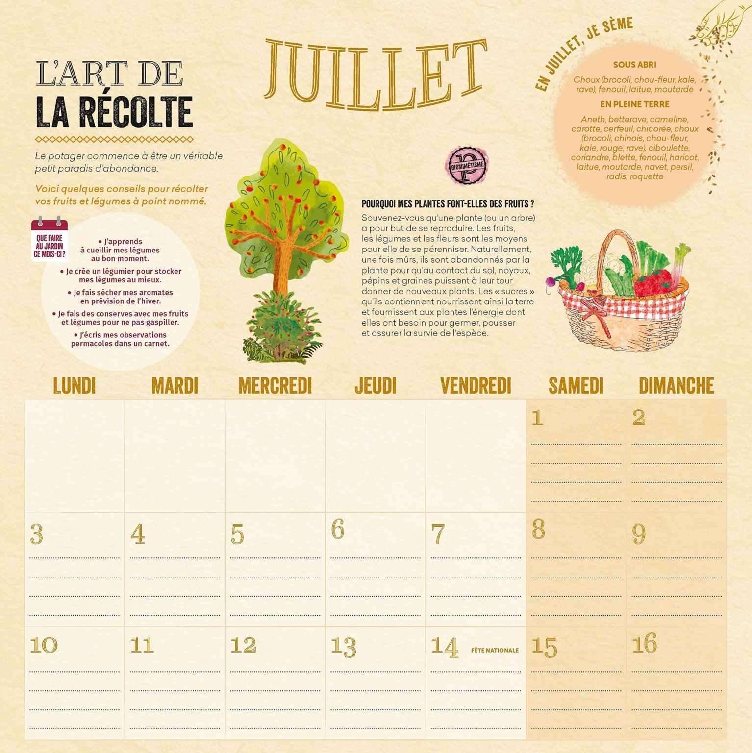 "Calendrier permaculture 2023 - Le calendrier du jardin"